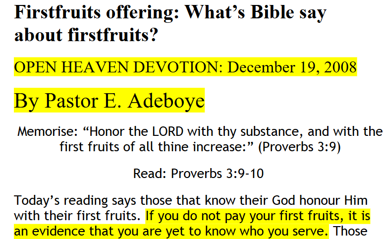 firstfruit ea adeboye
